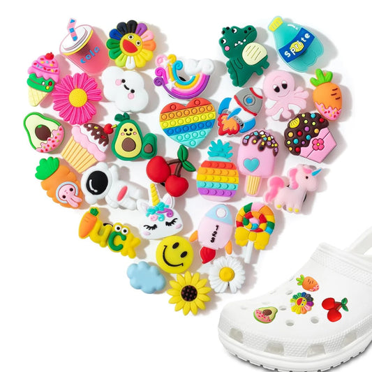 30Pcs Clog Slippers Charms Assorted Cartoon Clog Slipper