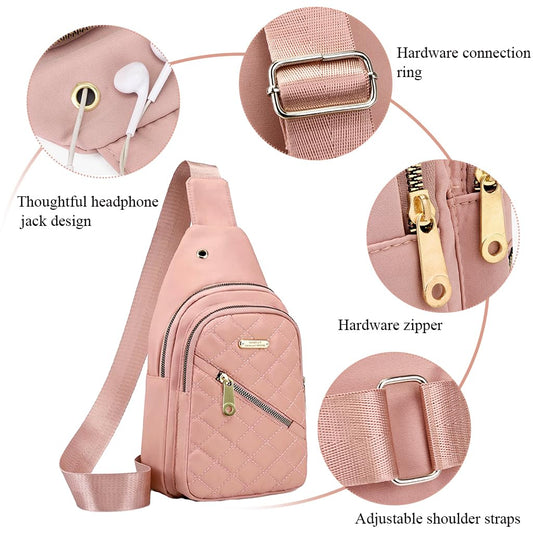 Oxford Crossbody Sling Bag for Women Stylish Black