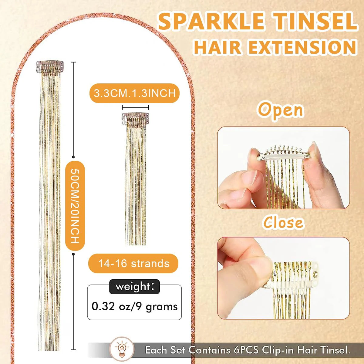 Heat Resistant Fairy Hair Glitter Kit for Women