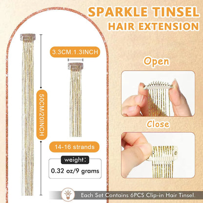 Heat Resistant Fairy Hair Glitter Kit for Women