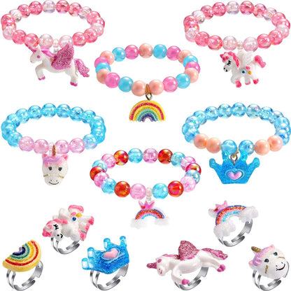Unicorn Bracelet Jewelry Set for Girls 12Pcs