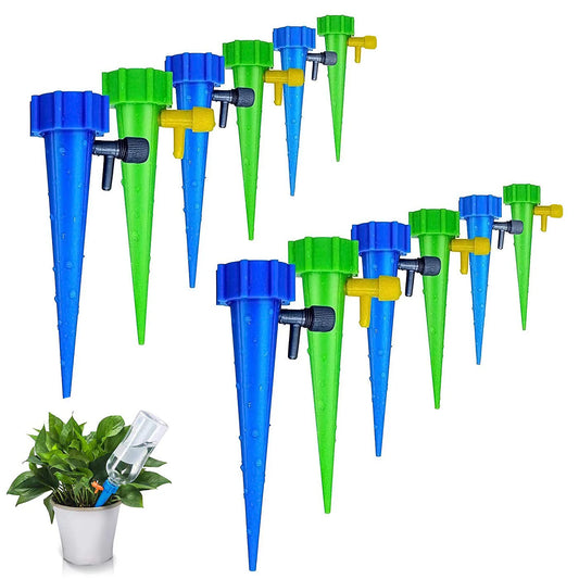 12 Pcs Drip Irrigation Kit For Home Garden, Self-Watering Spikes