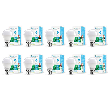 Syska SSK-SRL Base B22 9-Watt LED Bulb (Pack of 10, Cool White)