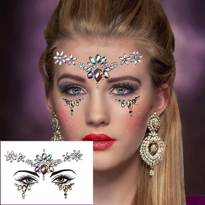 Face Gems Rhinestone Face Decoration Jewelry Sticker For Women