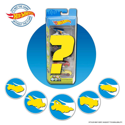 Hot Wheels 5 Car Gift Pack, Metal Cars (Styles May Vary) Multicolor, 3 years and above