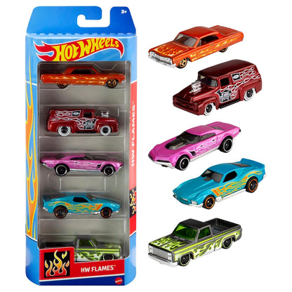Hot Wheels 5 Car Gift Pack, Metal Cars (Styles May Vary) Multicolor, 3 years and above
