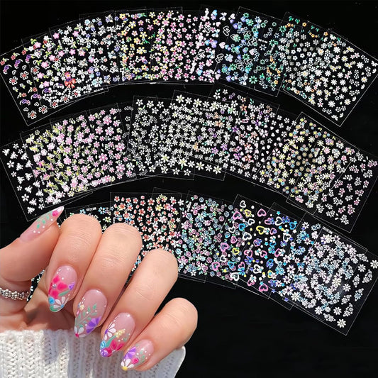 30 Sheet Mini Colorful Daisy Nail Art