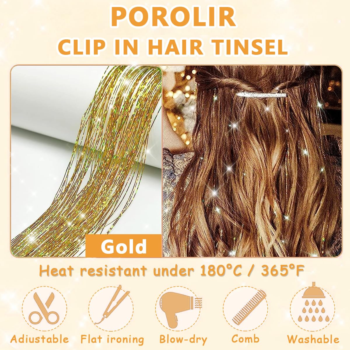 Heat Resistant Fairy Hair Glitter Kit for Women