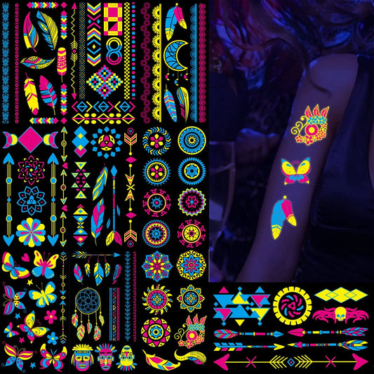 Temporary Tattoos Sticker Glow in The Dark