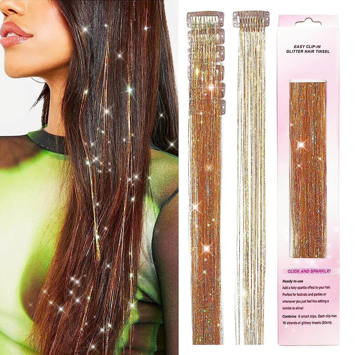 Heat Resistant Fairy Hair Glitter Kit for Women