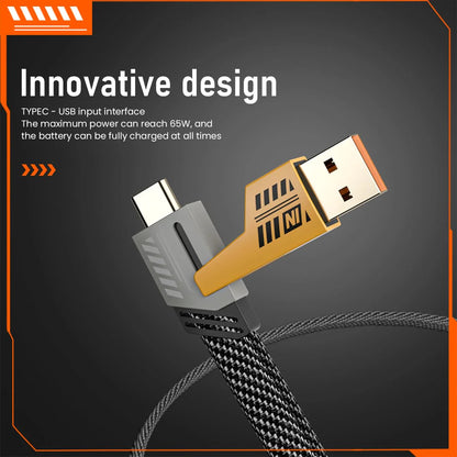 USB C Charging Cable USB C Data Cable 4 in 1 USB C to Light-ing USB C to USB A Cable USB A